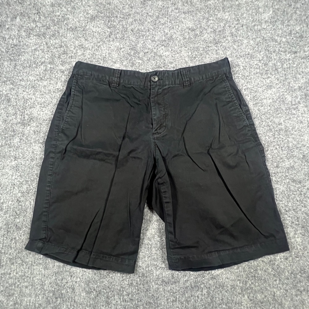 Calvin Klein Chino Shorts Mens 32 Black Cotton Stretch Lightweight Summer Wear